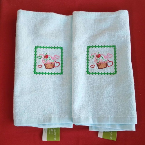 Set of 2 kitchen towels new, cotton 38x64