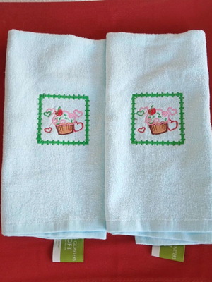 Set of 2 kitchen towels new, cotton 38x64