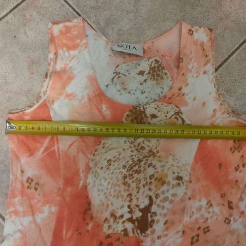 Nota Lingerie cotton nightdress like new, white and peach leopard print