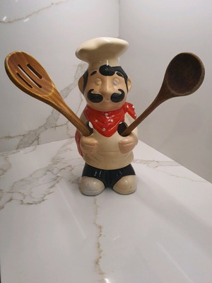 Decorative chef vintage used with signs of aging