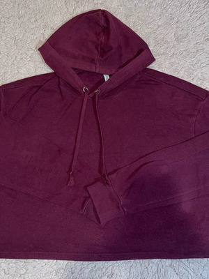 H&M cropped burgundy sweatshirt refurbished, size L