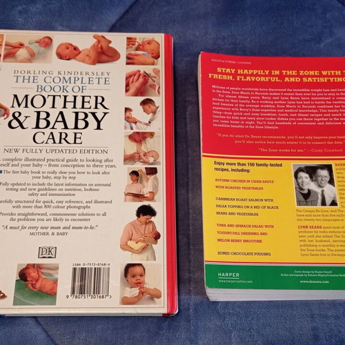 Mother & Baby and Zone Meals in Seconds books like new, English