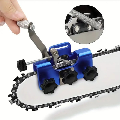 Chain grinder hand crank with 3 files new