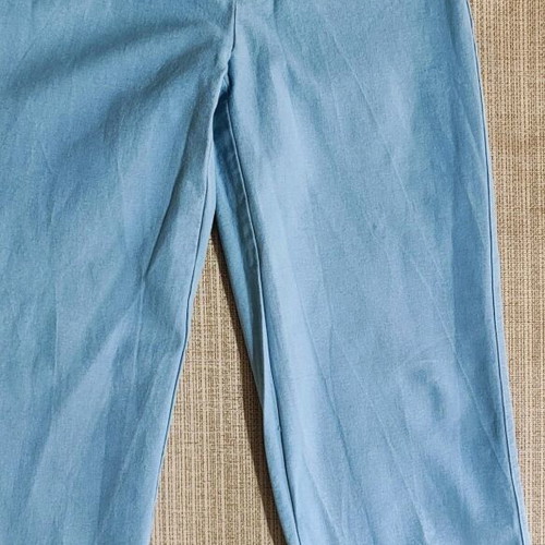 Fabric zip culotte pants used, light blue, XS - S