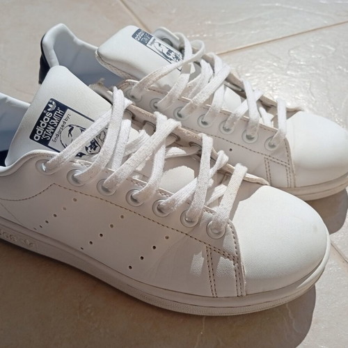 Adidas Stan Smith sneakers like new, white and blue, size 38