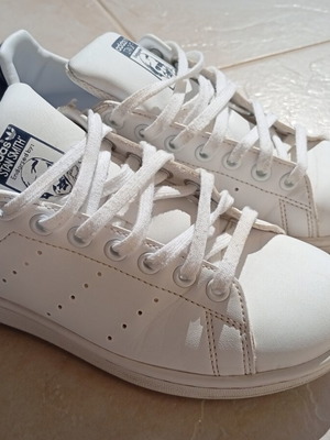 Adidas Stan Smith sneakers like new, white and blue, size 38