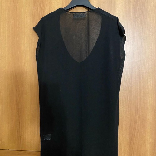 Thin knitted beach dress new, black, one size