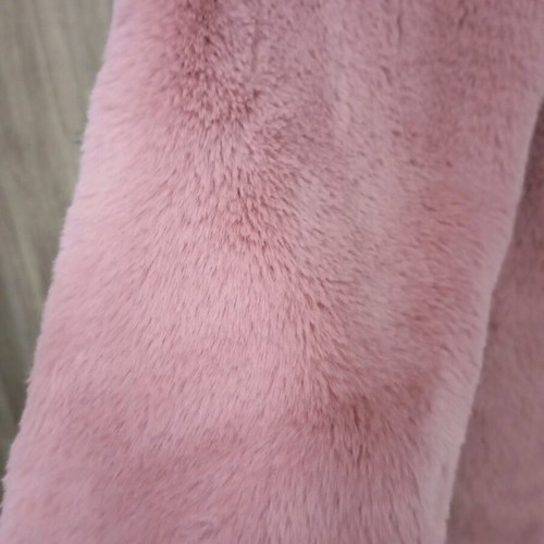 Pink Faux Fur Coat New, Size XXL