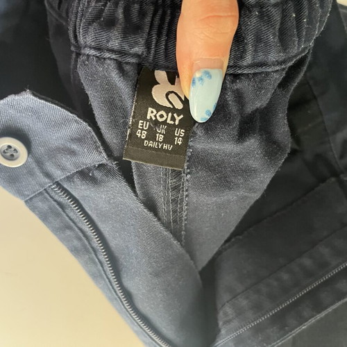 ROLY men's work cargo pants, dark blue, high visibility