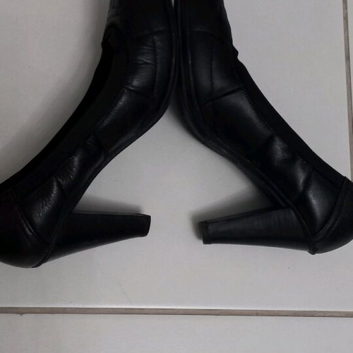 Tommy Hilfiger pumps like new, leather, 8 cm heel, size 38, navy blue-black