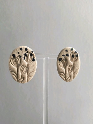 Handmade polymer clay earrings new with steel fastenings