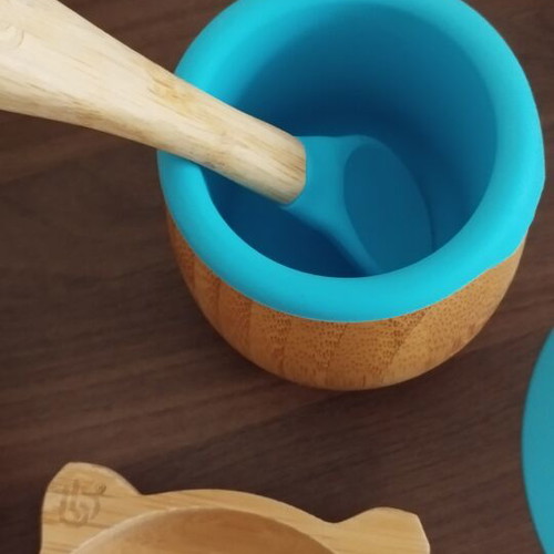 Σετ φαγητού μωρού Bamboo Bamboo με πιάτα, ποτήρι και κουτάλι