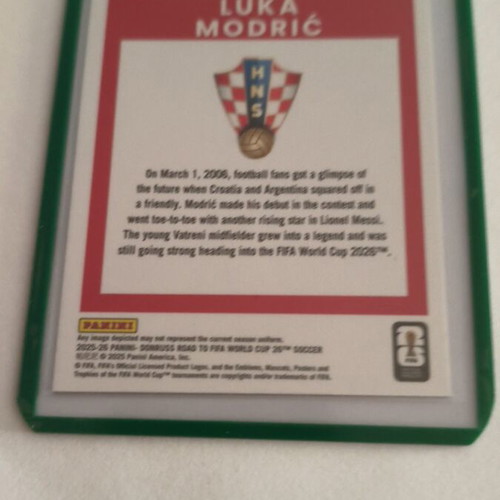 Luka Modric 2025-26 Panini Donruss Optic Croatia Road to World Cup 26 card new