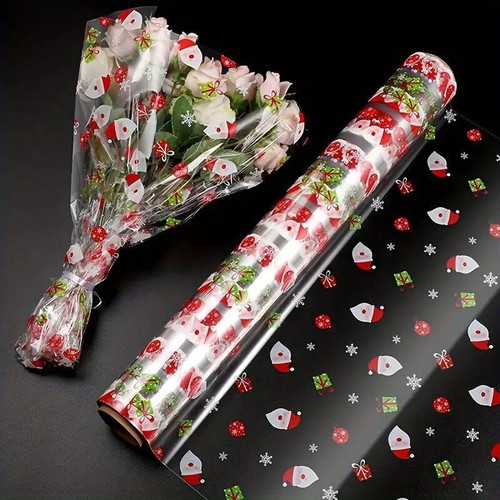 Wrapping cellophane with Christmas designs 10 meters new