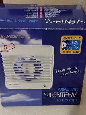 Vents Silenta-M axial fan Ø125 mm, 9.1W, 31dBA