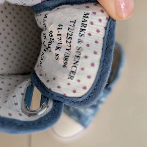 Marks&Spencer kids athletic shoes new, multicolor turquoise size 24-25
