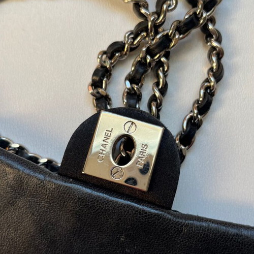 Chanel shoulder bag used, black, conic Fall04