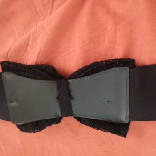 Handmade women's belt black, like new, size 80