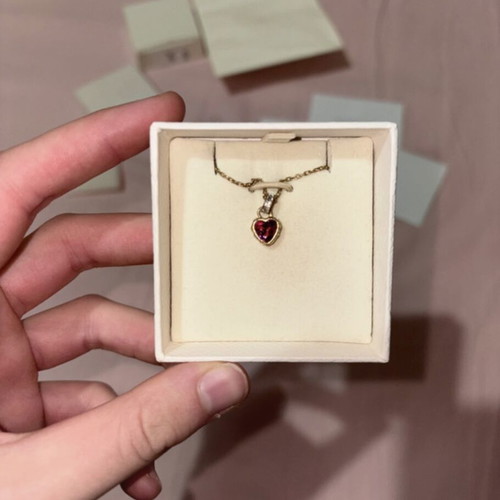 Swarovski necklace red heart new with original packaging
