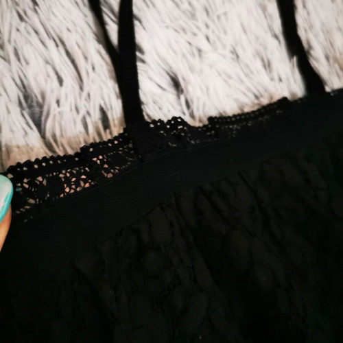 BSB Black Top Like New With Lace And Gift Denim Mini Skirt