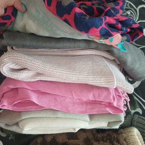 Winter accessories new, scarves gloves hats and ribbons