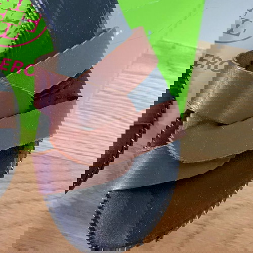 Πέδιλα flat TSOUDEROS μεταχειρισμένα, καφέ, μέγεθος 38