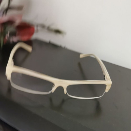 Glasses for diopter new, ecru white color