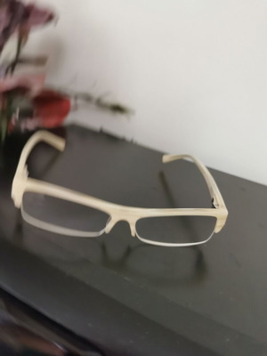 Glasses for diopter new, ecru white color