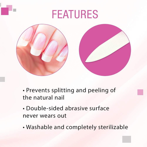 Nail Tek Medium Crystal Nail File new with fuchsia case