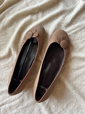 Migato suede ballerinas new, beige brown, size 40