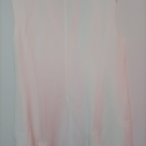 Zara Basic modern long sleeveless jacket with shoulder pads, off-white