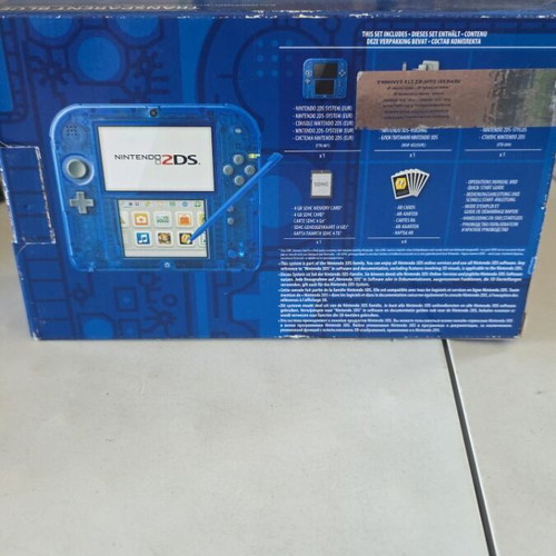 Nintendo 2DS Transparent Clear Blue Rare Console Edition used