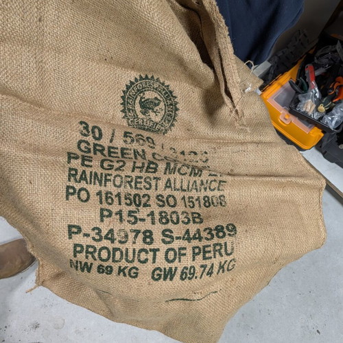 Coffee bean bags used, set of 3 by Yota, 100x70cm