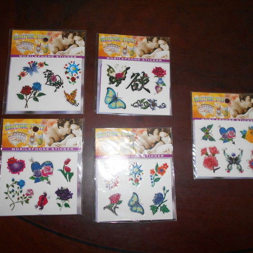 Stickers used, pack of 15 small packages