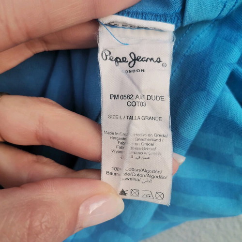 Pepe Jeans men's blue t-shirt size L like new