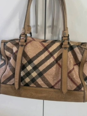 Burberry чанта за рамо употребявана, бежова и кафява
