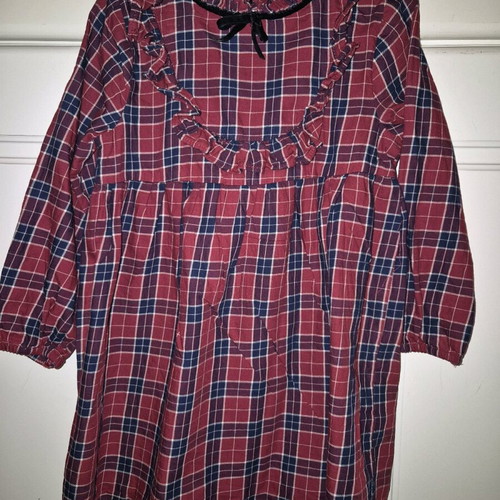 Sinsay checked dress like new, red and blue, size 98 cm