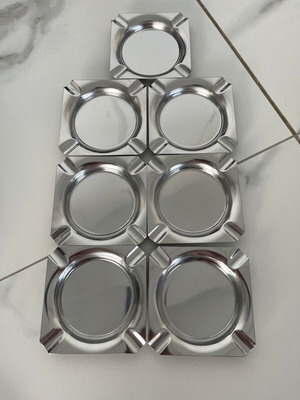 Metal ashtrays like new, set of 7, rostfrei 18/C