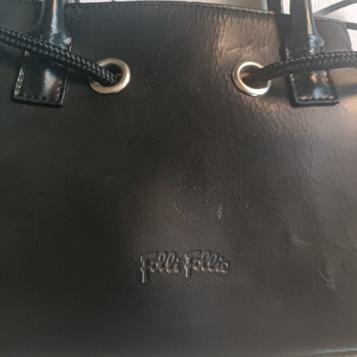 Folli Follie black women's handbag used, leather with red lining