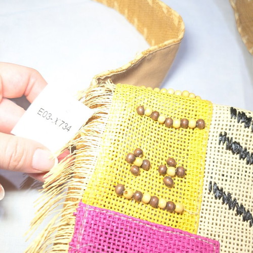 Boho Raffia Crossbody Bag new with tags, patchwork embroidery
