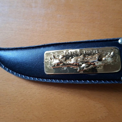 Cretan handmade knife with natural horn handle like new