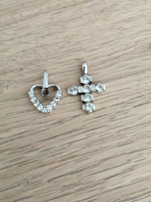 Silver 925 jewelry set for neck like new, two pieces