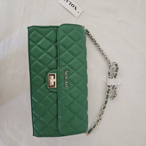 Nolah Sania green shoulder bag, synthetic leather