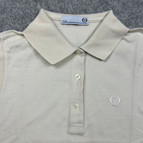 Sergio Tacchini sleeveless polo Large Vintage 90s Retro with a polo collar and buttons