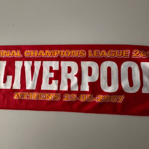 DOUBLE-SIDED SCARF Champions League Final 2007 MILAN LIVERPOOL 23/05/2007