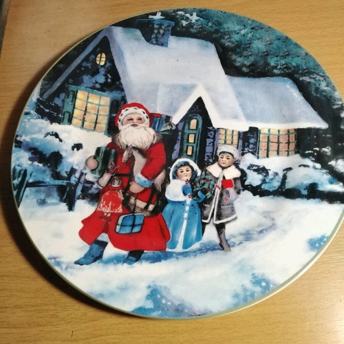 MSA Vintage Large Christmas Ceramic Platter like new