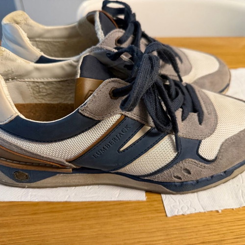 Lumberjack men's sneakers used, size 43, white and blue