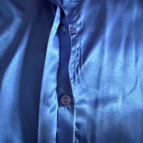 Blue satin shirt like new, size S