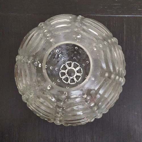 Decorative glass vase like new, height 22 cm, perimeter 67 cm