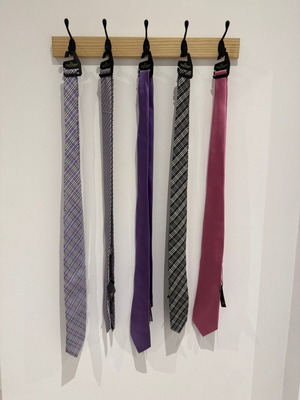Davvero ties new, pack of 5, black and gray